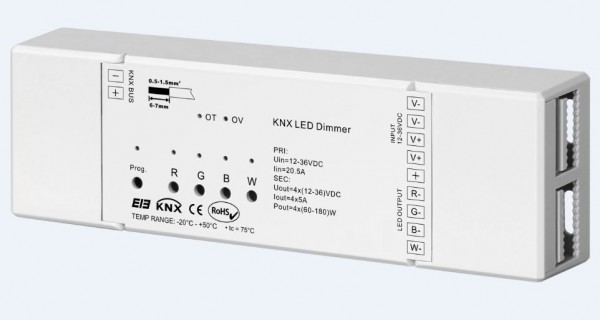 Synergy 21 LED Controller EOS 08 KNX Dimmer 4*5A + dynamische Farbeffekte