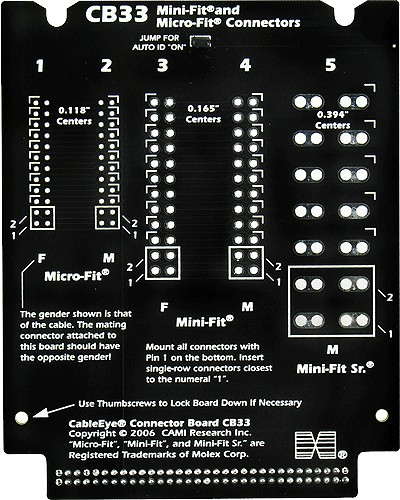 CableEye 763/CB33 interface board (Molex MiniFit &amp; MicroFit)