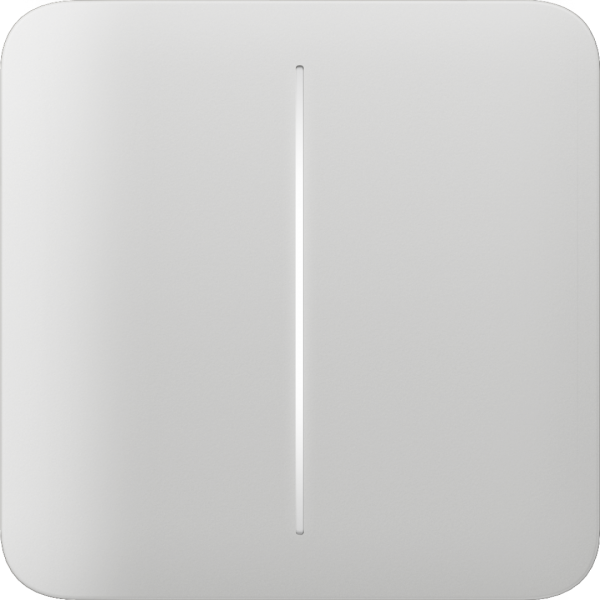 Ajax Homeautomation Zubehör LightSwitch SoloButton (2-gang) horizontal *weiß*