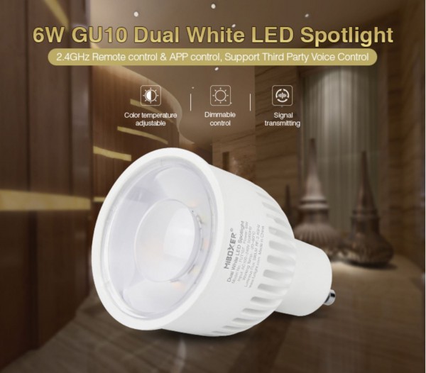 Synergy 21 LED Retrofit GU10 6W GU10 Dual White LED Spotlight *Milight/Miboxer*