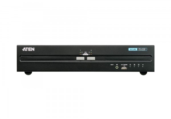 Aten KVM-Switch 2-fach Audio/DP(Displayport), USB, Dual Display, Secure,