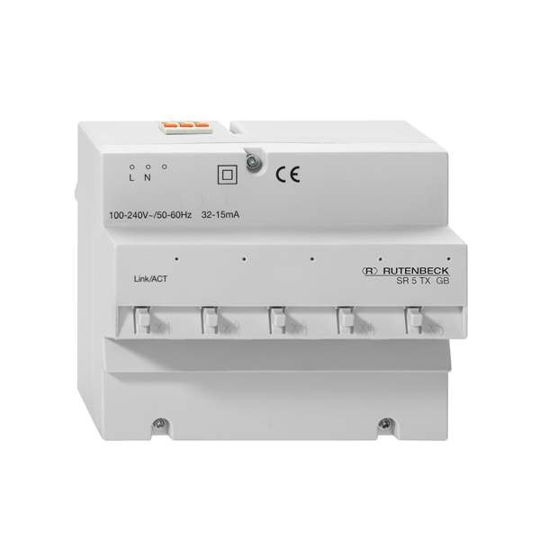 Rutenbeck Switch für REG/DIN-Montage, 5x 10/100/1000M(4x RJ45), SR 5TX GB