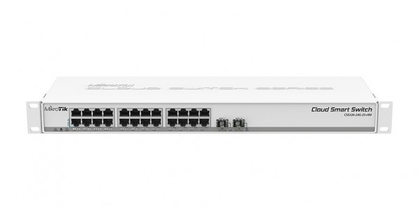 MikroTik Cloud Smart Switch CSS326-24G-2S+RM, 24x Gigabit, 2x SFP+, Rackmount