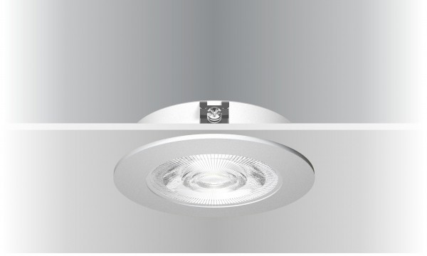 Synergy 21 LED recessed ceiling spot Helios silver, round, neutral white