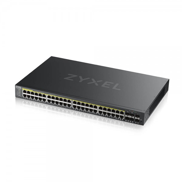 Zyxel Switch full managed Layer2+ 50 Port • 44x 1 GbE • 4x 1 Gb Combo • 2x SFP • 19" • NebulaFlex Pro • GS2220-50