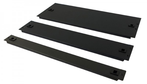 ALLNET 19"zbh. Blindplatte, 4HE, Schwarz, zum Einrasten(Werk