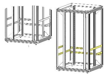 Vertiv(Knürr) zub.C-Profilschiene T 900, L755, 4-Pack, Einbauposition 1,