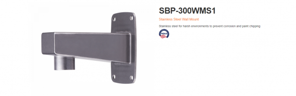 Hanwha Vision IP-Cam Zbh. Wandhalterung Stainless Steel SBP-300WMS1