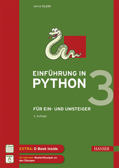 &quot;Einführung in Python 3&quot; Hanser Verlag Buch - 555 Seiten inkl. E-Book