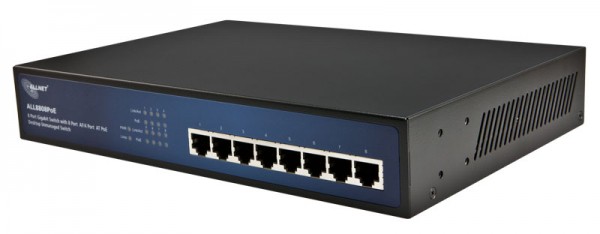 ALLNET Switch unmanaged 8 port Gigabit 150W / 8x PoE+ / Fanless / 19&quot; / &quot;ALL8808POE&quot;