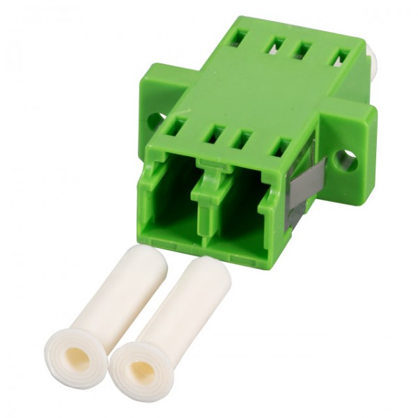 LWL-Kupplung,LC(APC)-Buchse/LC(APC)-Buchse, 9/125u Singlemode, duplex, PVC, Keramikhülse,