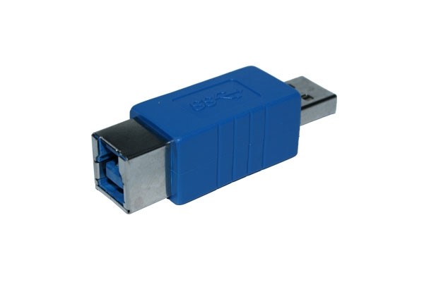 Kabel USB, zbh. Adapter, A(St) =&gt; B(Bu), USB3.0, blau,