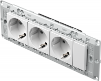TEM Serie  Modul Sets SOCKETS SET 3x Schutzkontakt 2P+E 16A TEM Serie  Modul Sets SOCKETS SET 3x Schutzkontakt 2P+E 16A
