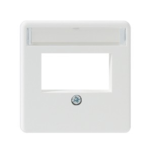 Rutenbeck Dose, UP, Zentralplatte für TAE 2-fach Ausschnitt, Reinweiss, 50x50, ZSt UM-MA 2 rw