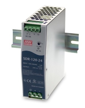 Mean Well power supply - 48V 120W DIN rail, narrow