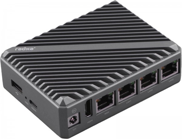 RADXA E54C Set RK3582 Quad Ethernet Board 4GB Ram mit Gehäuse