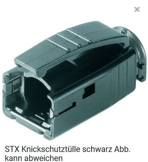 Telegärtner KNICKSCHUTZTUELLE STX SCHWARZ, 10-Pack