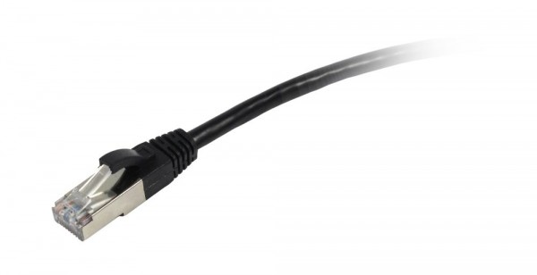 Patchkabel RJ45, CAT5e 100Mhz, 0.25m schwarz, FTP(F/UTP), Synergy 21,