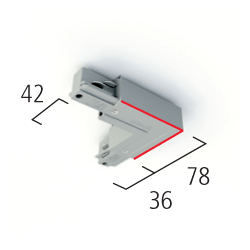 Synergy 21 by EUTRAC 3~L-CONNECTORS,SL EXTERIOR, white, surface-mounted