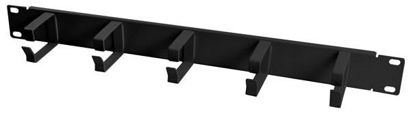 ALLNET 19"zbh. Kabelführungsplatte, 1HE, Metall mit 5 Bügel,