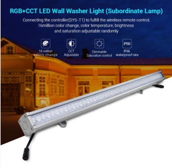 Synergy 21 LED subordinate wall washer 24W RGB+CCT IP66 24V *Milight/Miboxer*