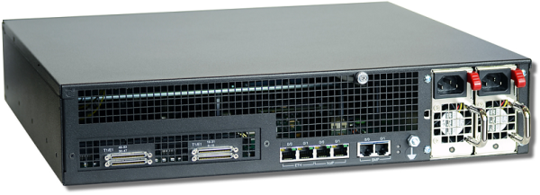 Patton SmartNode 10200 SmartMedia Gateway 48 E1/T1, 1536 VoIP Channels with Standard Signaling Set. Redundant -48V DC Power