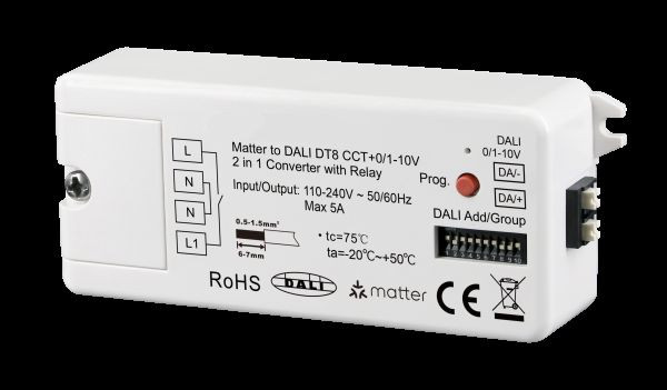 Synergy 21 LED Controller EOS 07 Matter Thread to DALI DT8 CCT+0/1-10V 2 in 1 Converter