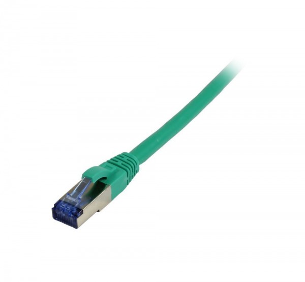 Patchkabel RJ45, CAT6A 500Mhz,15m, grün, S-STP(S/FTP), TPE/LSZH(Superflex), AWG26, Synergy 21