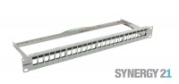 Keystone, Modulträger, 19"Patchpanel für 24xTP-Modul,  1HE(t152mm), Lichtgrau, Synergy 21, Keystone, Modulträger, 19"Patchpanel für 24xTP-Modul,  1HE(t152mm), Lichtgrau, Synergy 21,