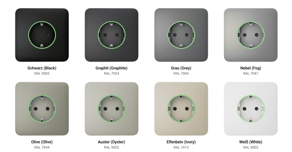 Ajax Homeautomation "OutletCore Basic" Solo Cover/Abdeckung Graphite