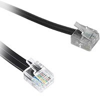 Kabel TK DSL RJ45/RJ11-Stecker, 6m, Schwarz,