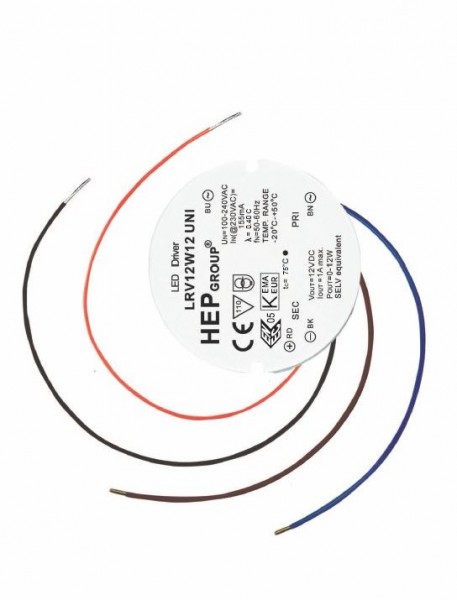 HEP Netzteil - 24V 12W - rund für Unterputzdose