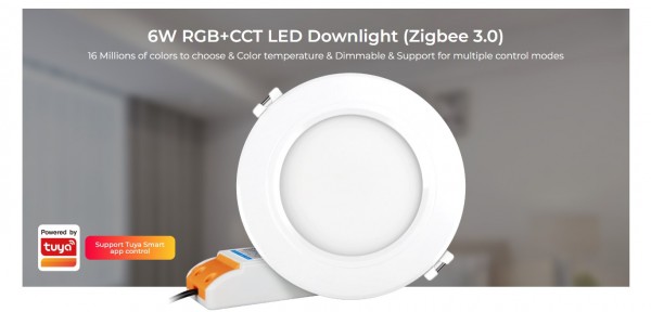 Synergy 21 LED Panel Rund 6W RGB-WW (RGB-CCT) mit Zigbee 3.0 und 2,4G *Milight/Miboxer*