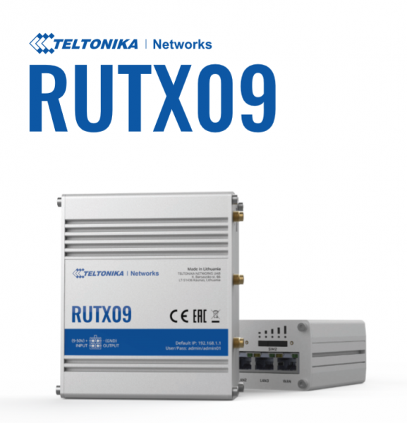 Teltonika RUTX09 Industrial LTE Modem Router Cat6 &quot;ONLY LAN&quot;
