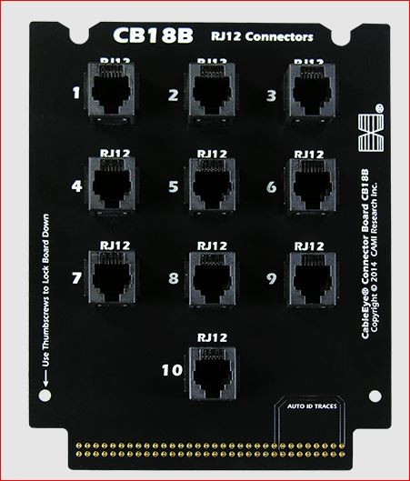 CableEye 748B / CB18B Interface board (RJ12 6p6c x 10)