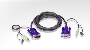Aten Verbindungskabel HDB15(St/Bu), Audio(St/St), 1,8m