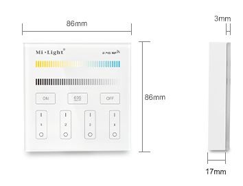 Synergy 21 LED remote smart panel dual white (CCT) 4-zones *Milight/Miboxer*