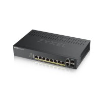 Zyxel Switch smart managed Layer2 10 Port • 8x 1 GbE • PoE Budget 130 Watt • 8x PoE at • 2x 1 Gb Combo... Zyxel Switch smart managed Layer2 10 Port • 8x 1 GbE • PoE Budget 130 Watt • 8x PoE at • 2x 1 Gb Combo • Desktop • Lüfterlos • NebulaFlex • GS1920-8HPV2