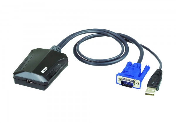 Aten Konverter USB mini VGA/USB, Laptop USB KVM Konsole Crash Cart Adapter