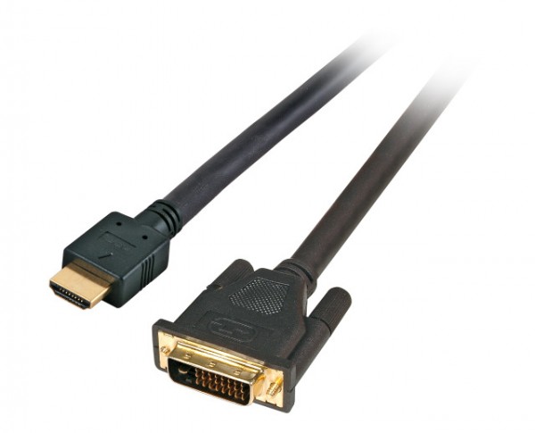 Kabel Video HDMI =&gt; DVI 24+1, 1m, ST/ST, Schwarz