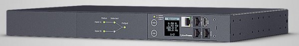 CyberPower PDU ATS, Switched, 230V/16A, 1HE, 8xC13/2xC19 Ausgang, 2xC20 Eingang,