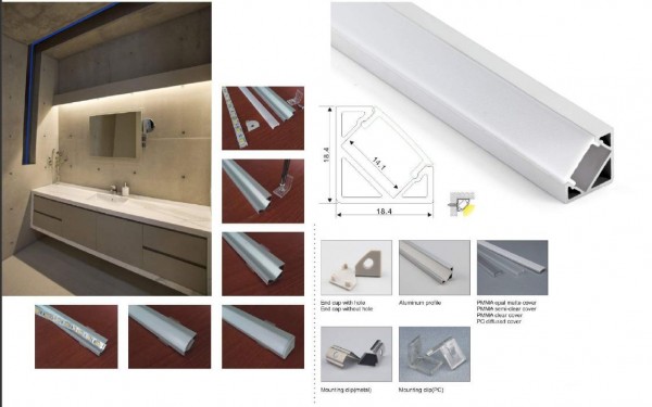 Synergy 21 LED U-profile 200cm, ALU007-R V2 white