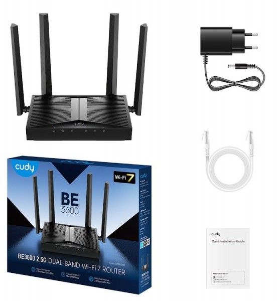 Cudy BE3600 Gigabit Wi-Fi 7 Mesh Router, WR3600