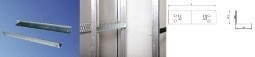 Vertiv(Knürr) zub.L-Schiene, l=411mm,t=440, Einhängbar/Verschraubbar,