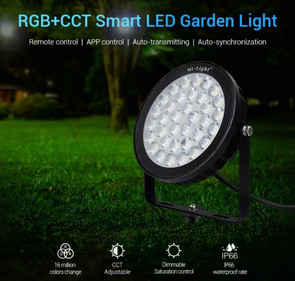 Synergy 21 LED garden lamp 25W RGB-WW with RF IP66 230V *Milight/Miboxer*