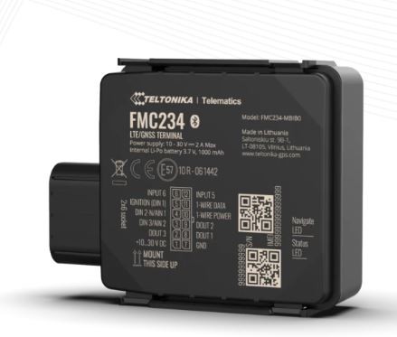 Teltonika · Tracker GPS · FMC234 · Fahrzeug · Wasserfester 4G LTE Cat 1 Tracker mit Hochleistungsakku