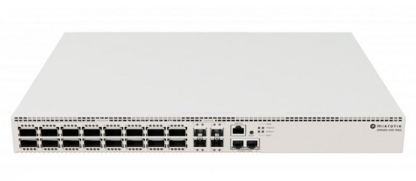 MikroTik Cloud Router Switch CRS520-4XS-16XQ-RM, 2x 10GB RJ45, 4x 25G SFP28, 16x 100G QSFP28, Rackmount