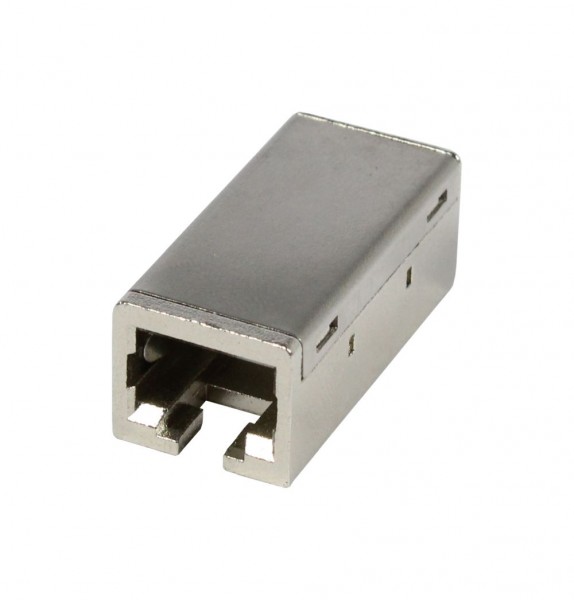 TP-TP Kupplung,CAT6A,Buchse,1:1 ,8-pol., RJ45, slim line, Zinkdruckguss, Synergy 21,