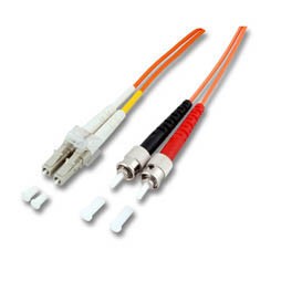 LWL-2-Faser-Patchk. 5mtr.LC-ST, 62,5/125um, OM1, 3mm,
