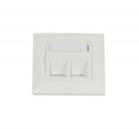 Keystone, Modulträger, UP Dosen für 2xTP-Modul, Reinweiss, Eckiger Aussenrahmen, Synergy 21, Keystone, Modulträger, UP Dosen für 2xTP-Modul, Reinweiss, Eckiger Aussenrahmen, Synergy 21,